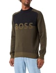 BOSS Men's Knitwear Knitted_Sweater, Black, XXXL