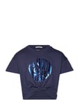 Tom Tailor Cropped Knotted T-Shirt Marinblå