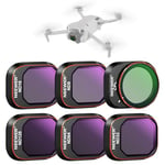 NEEWER Lot de 6 filtres ND&CPL à Clipser compatibles avec DJI Mini 4 Pro, filtres CPL et filtres à densité Neutre ND8 ND16 ND32 ND64 ND128 avec Cadre Ultra Fin en Verre HD Enduit Double Face