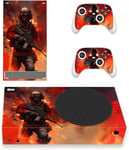 Sticker Pour Xbox Séries S Manette,Kit De Autocollants Skin Decal Pour Xbox Séries S Console-Feu De Guerre