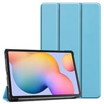 Samsung Galaxy Tab S6 Lite Tablet Case 10.4 Inches, Slim Kickstand Soft Back Cover, Multi Viewing Angles, Practical Auto Wake, Light Blue