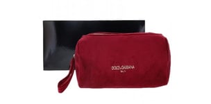 Dolce & Gabbana Burgundy Velvet Make Up Cosmetics Bag **Brand New & Boxed**