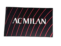 AC Milan hermet Tapis avec antidérapant, Rouge/Noir, 70 x 110 cm