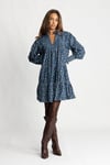 Embla Cord Print Dress - Blue