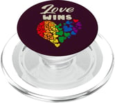 Heart, Rainbow Colors, Love Wins, LGBT Pride PopSockets PopGrip for MagSafe