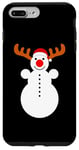 iPhone 7 Plus/8 Plus Smiling Snowman As Rudolph Red Nose Reindeer Funny Xmas Case