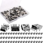 50Pcs Mini connecteurs USB Type B Femelle, 5 Broches, connecteur Dip à Angle Droit.[G1207]