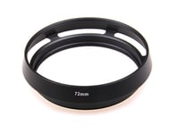 72mm Black Metal Tilted Vented Screw in Lens Hood 72mm Thread - UK SELLER