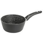 Sitram 711904 Casserole Gamme Granité Ø20 cm en aluminium forgé noir - Revêtement intérieur effet pierre anti-adhérent sans PFOA - tous feux dont induction