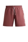 BOSS Mens Dolphin Fully lined swim shorts with logo print