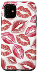 iPhone 11 Coquette Pink Kisses Lipstick Lip Kisses Aesthetic Case