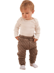 Angel & Rocket Baby Flynn Popcorn Bodysuit & Quilted Jogger Set, Ecru