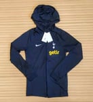 Nike Tottenham Hotspur Dri-Fit Strike Sport Hoodie Full Zip - Mens Small Navy