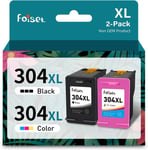 Foiset 304XL Cartouches d'encre Remplacement pour HP Cartouche 304 Noir et Couleur pour Cartouche Encre 304 XL pour HP Envy 5010 5020 5030 5032 Deskjet Envy 2620 2630 3720 3730 3750 3760