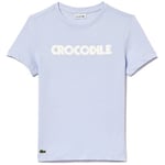 T-shirt enfant Lacoste  T-SHIRT  ENFANT EN COTON IMPRIMÉ CROCODILE BLEU CLAIR