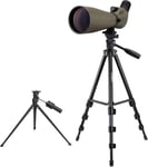 Sv401 20-60X80 Longue Vue Avec Double Trépied,Fmc Optique Imperméable Incliné Longue Vue Tir Sportif Pour L'Observation Des Oiseaux,Tir À L'Arc