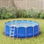 vidaXL Markduk för pool ljusgrå Ø244 cm polyester geotextil 94223