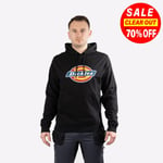 Dickies Logo Graphic Mens Workwear Outdoor Fleece Hoodie Black