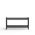 NINE - BOLT Shelving 1000 - 2 shelves Oak Black Anthracite - Hyllor & Hyllsystem - Lennart Ebert - Svart - Metall/Trä