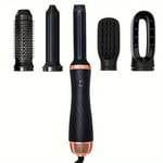 Brosse à air chaud 5 en 1 Sèche-cheveux Brosse à ions négatifs Sèche-cheveux amovible Styler Air Culer Baguette Brosse lisseur Sèche-cheveux Noir