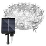 Guirlande Lumineuse Solaire Extérieure led Rideau Lumineux Décoration de Noël Étanche IP44 Blanc Froid 5M 198LEDs - Vingo