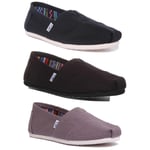 Toms Classic Slip On Canvas Casual Shoes Espadrille Grey Size UK 6 - 12