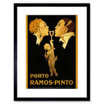 Wee Blue Coo Ad Drink Port Ramos Pinto Cupid Kiss Alcohol France Framed Wall Art Print