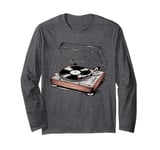 Vintage Audio LP Vinyl Record Player Retro Style Long Sleeve T-Shirt