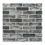 Art3d 10-Pack 52.5 Sq.Ft Faux Brick 3D Wall Panels Peel and Stick in Stone Ash, Self Adhesive Waterproof Foam Wallpaper for Bedroom, Bathroom, Kitchen