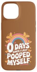 Coque pour iPhone 15 0 Days Since I Last Pooped Myself Rétro Blagues Puns Gags Meme