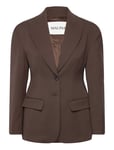 Ella Tailored Peplum Blazer Malina Brown