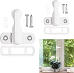 Lot de 2 verrous de porte de fenêtre avec vis Sash Jammer Serrure de porte pour UPVC,PVC,portes,fenêtres,sécurité à la maison(Q959)