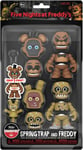 Five Nights At Freddy's (Fnaf) Snap: Freddy Fazbear & Springtrap 2pk - Mini-Figurine En Vinyle À Collectionner - Idée De Cadeau