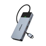 oditton Hub USB C, 6 en 1 Adaptateur USB C avec Sortie HDMI 4K@60Hz, 3 x USB 3.1 avec des Vitesses de Transfert Jusqu'à 10Gbps, 100W PD, pour Mac Pro/Air Dell et Autres Types C Dispositif