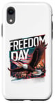 Coque pour iPhone XR T-shirt graphique Patriotic Freedom USA