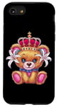 iPhone SE (2020) / 7 / 8 Kawaii teddy bear with crown and lilies Case