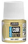 PEBEO - Setacolor Cuir - Peinture Acrylique pour Cuir et Similicuir – Personnalisation Sac, Chaussure, Sneaker- Résistance rayures, pliures, frottements - Effet Paillette - Paillette Or - 45 ml