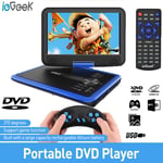 11.5” Portable DVD Player Swivel Screen 5 Hours Rechargeable Battery Region Free