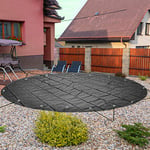 VEVOR Bâche à Bulle Piscine Hivernage, Anthracite en PVC 650-680 g/m² Couverture Solaire Piscine Ronde, 5 m de Diamètre Maille Serrée pour Piscines Maison Jardin Hôtel Ingénierie