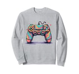 Gamer Retro Arcade Console Gaming Video Game Controller Sweatshirt