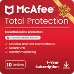 McAfee Total Protection 2024 | 10 Devices | Antivirus Internet Security Software | Unlimited VPN | 1 Year Subscription | Activation Code by email