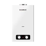 CAMPLUX 10 Litres Chauffe-Eau à Gaz Indoor BY264-DE, 50 mbar, GPL, 3V, 20kW, pour installation de Cuisine/Balcon