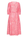 Mschdivina Ladonna 3/4 Dress Aop Pink MSCH Copenhagen