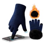 ineepor Gants Hiver Homme Femme Gants Tactiles Thermique Double épaisseur en Alpaga Doublure Polaire Antidérapant Gants Chaud pour Ski Sport Running Randonnée Cyclisme Conduite Smartphone