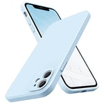 SURPHY Coque en Silicone Compatible avec iPhone 11, Caoutchouc Silicone Cover avec Bord Plat (Protection Individuelle pour Chaque Objectif) Housse Étui pour iPhone 11 6,1“ (Bleu Ciel)