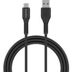 Smartline LADDKABEL USB-C/USB-A 2,0 STRONG SVART 2M