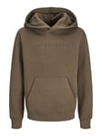 JACK&JONES JUNIOR Boy's JJESTAR JJ SWEAT HOOD NOOS JNR Hooded Sweatshirt, Canteen/Fit:LOOSE,