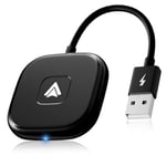 LXJADAP Android Auto sans Fil, pour Adaptateur de Voiture Android Auto, Compatible avec Les Voitures à partir de 2016, Dongle Android Auto Wireless Noir Plug-and-Play, Android Auto sans Fil 5 GHz