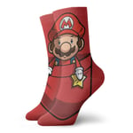 LREFON Chaussettes de Compression Su-per Mario Socks Crew Drôle Casual Unisexe Impression Cheville Sport Sock