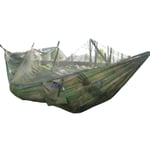 M&QSPS Adultes Portables en Plein air de Voyage de Chasse de Camping Double hamac Simple Couchage Lit Pique-Nique hamac Hanging lit avec mosquitoe Net,06